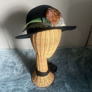 Black Feathered Hat
